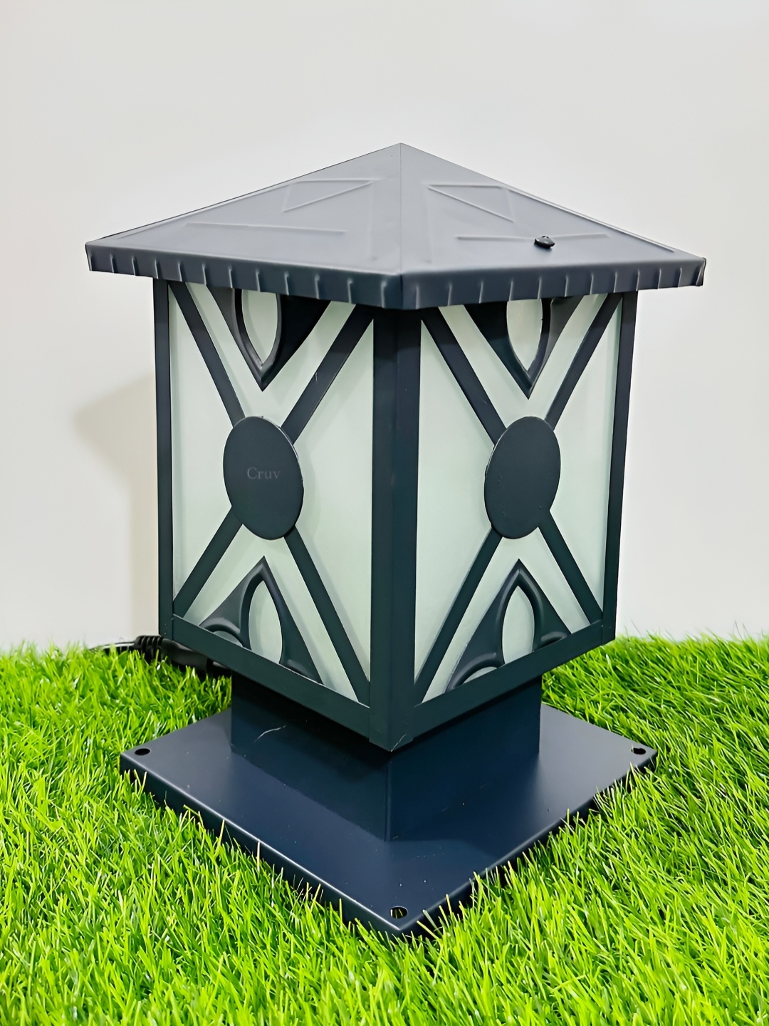 

Cruv Grey & White Metal Glass Waterproof Outdoor Lamps