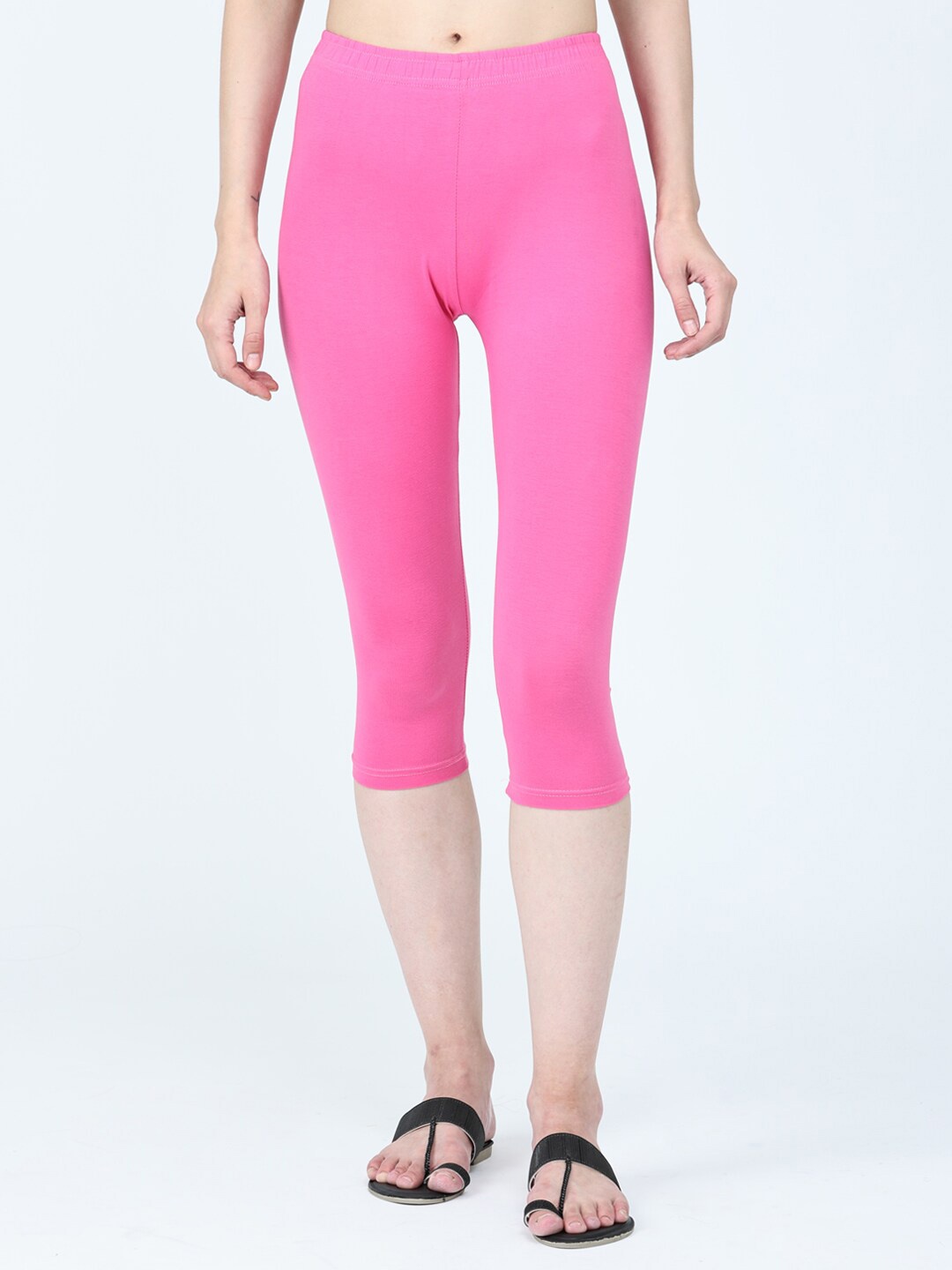 

Robinbosky Stretchable Capri Leggings, Pink