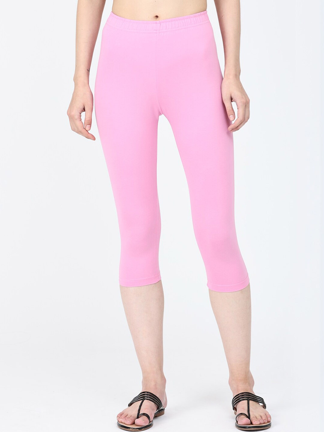 

Robinbosky Stretchable Three-Fourth Length Leggings, Pink