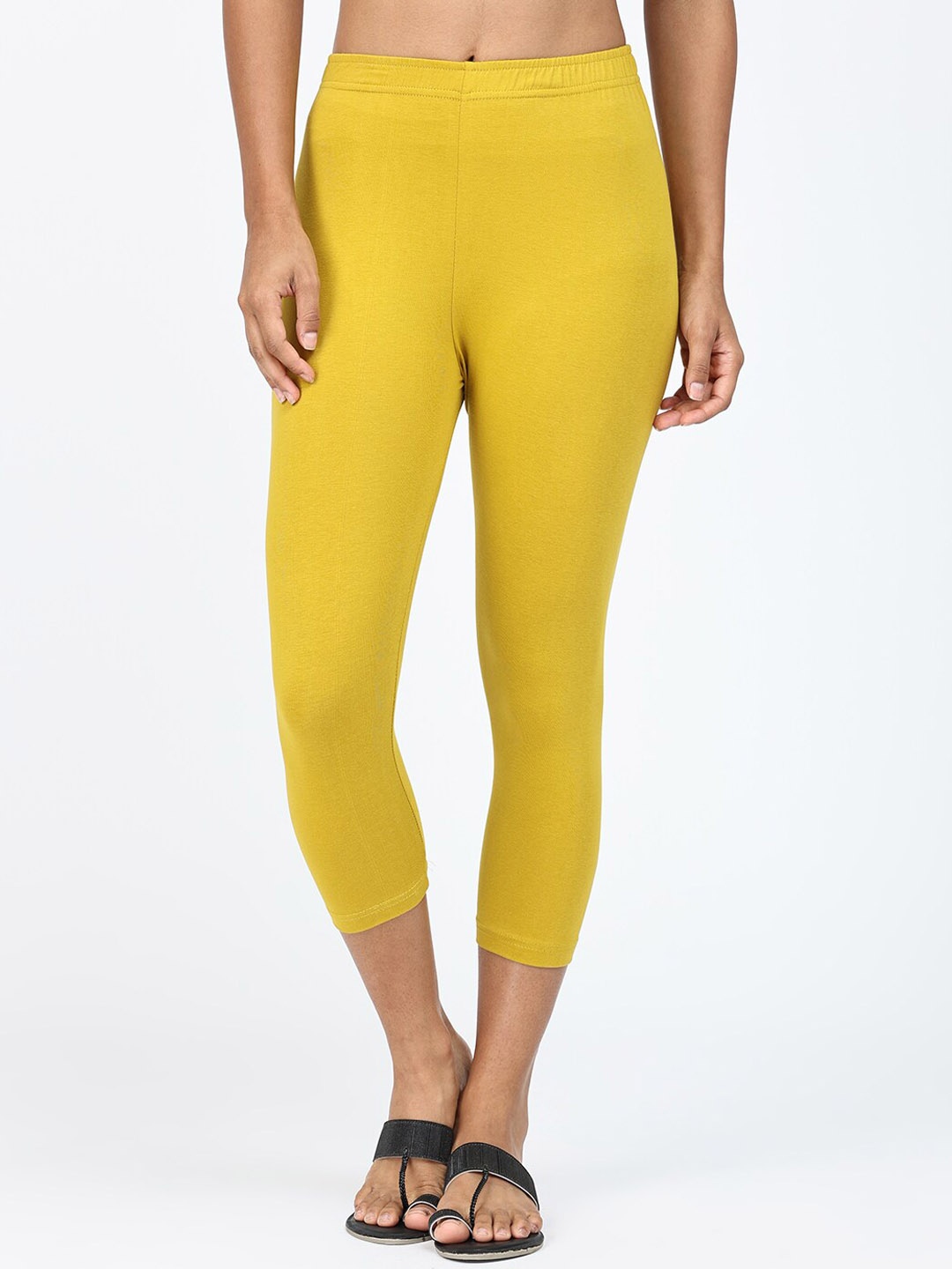 

Robinbosky Stretchable Capri Length Leggings, Mustard