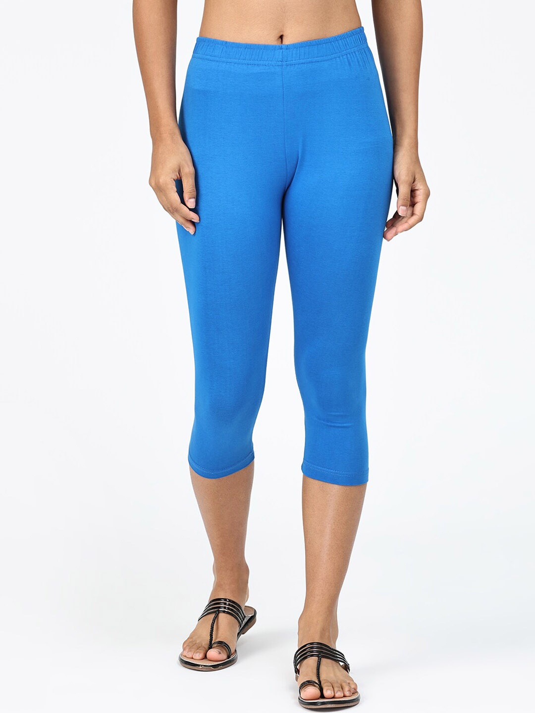 

Robinbosky Stretchable Three-Fourth Length Leggings, Blue