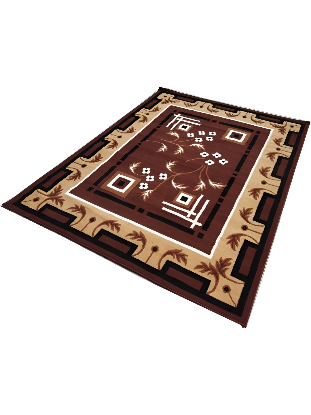 

Asad Emporium Rugs Brown Floral Anti Skid Carpet