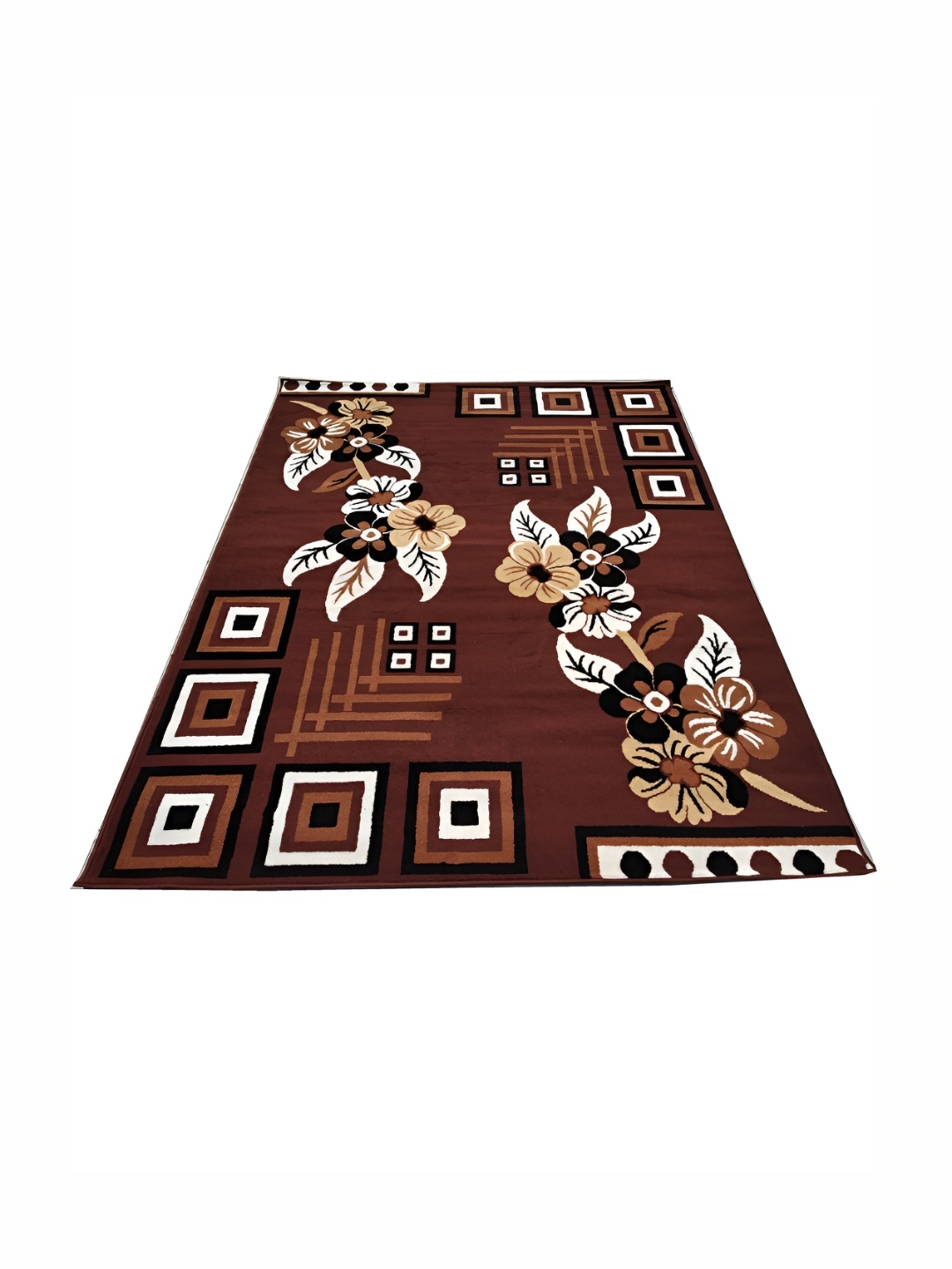 

Asad Emporium Rugs Brown Floral Anti Skid Carpet