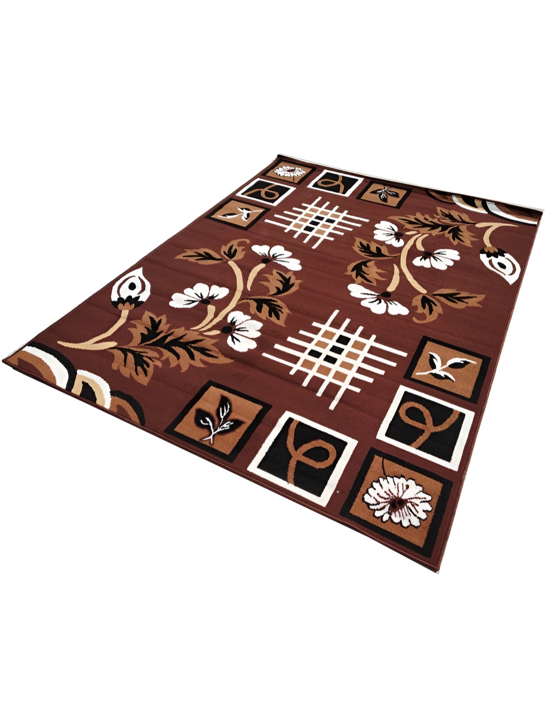 

Asad Emporium Rugs Brown Floral Anti Skid Carpet