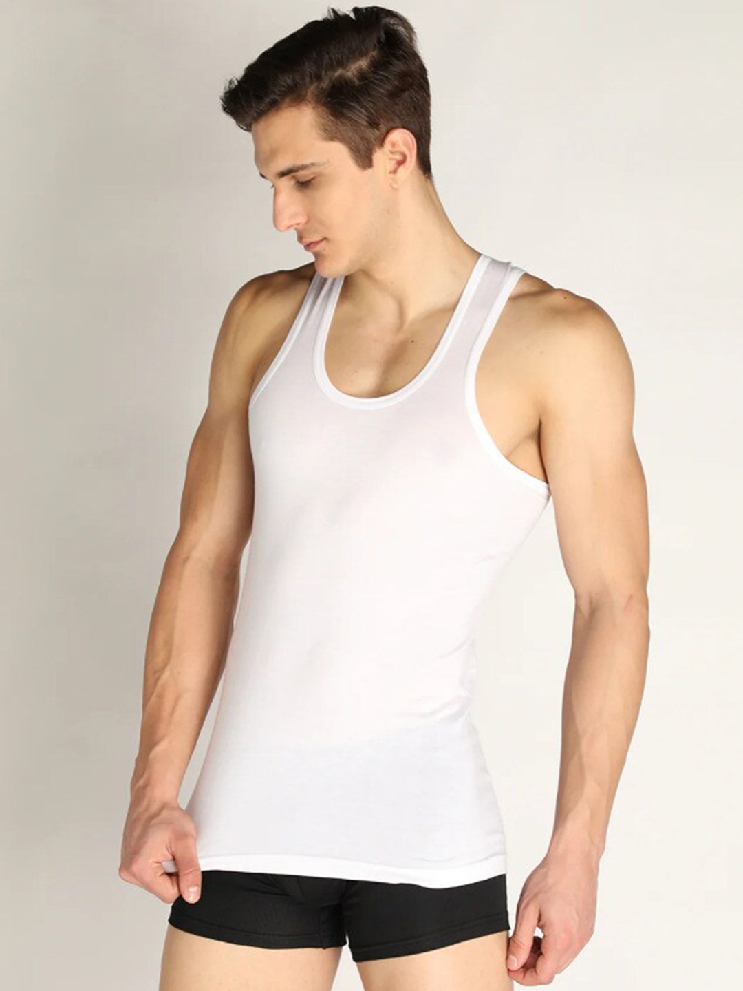 

INDIAN THREADS Cotton Basic Innerwear Vest, White