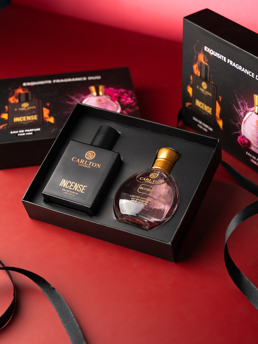 

Carlton London Set of Incense for Him & Blush for Her Eau De Parfum - 50ml & 30ml, Black