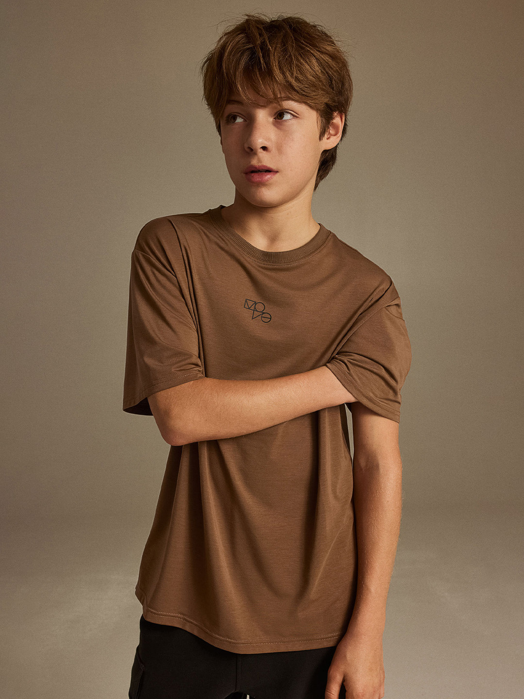 

H&M Boys DryMove Sports Tshirt, Brown