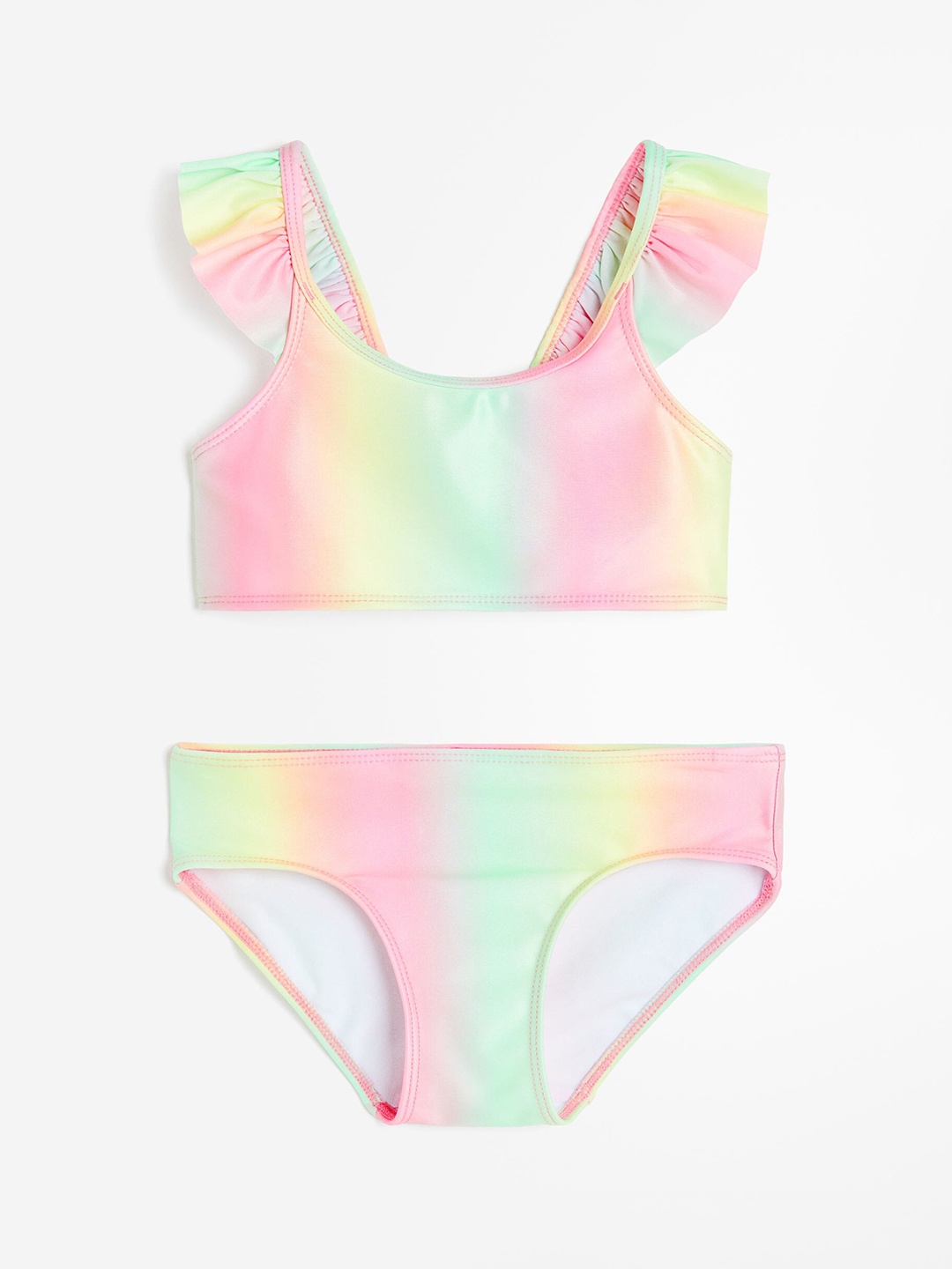 

H&M Girls Flounce-Trimmed Bikini, Yellow