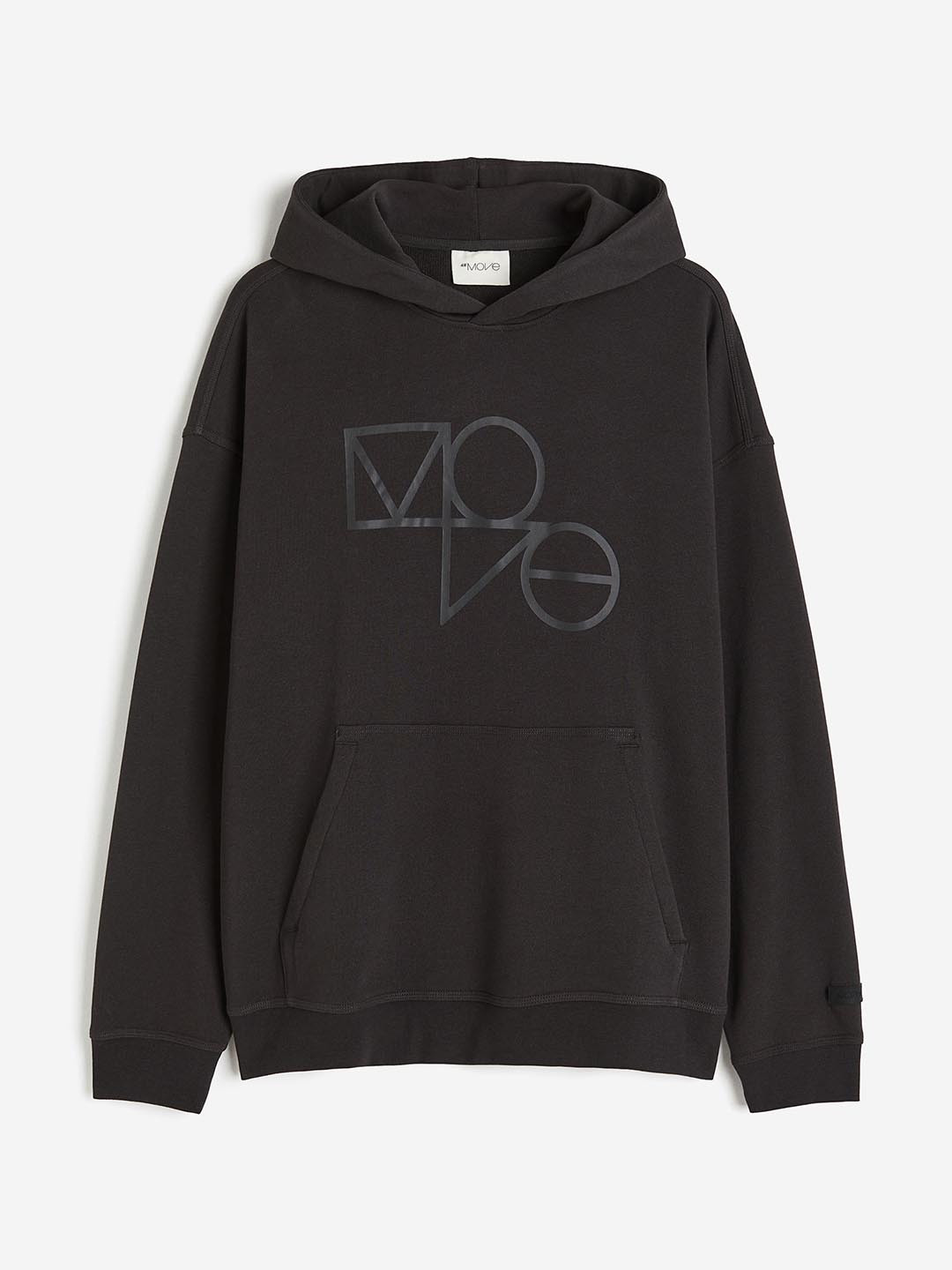 

H&M Pure Cotton DryMove Loose Fit Hoodie, Black