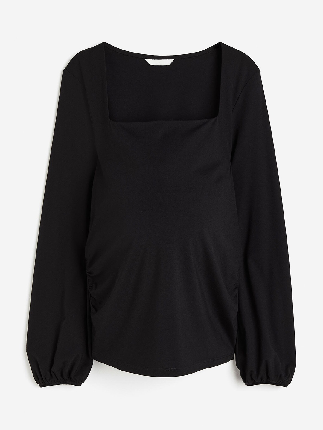 

H&M MAMA Square Neck Jersey Top, Black