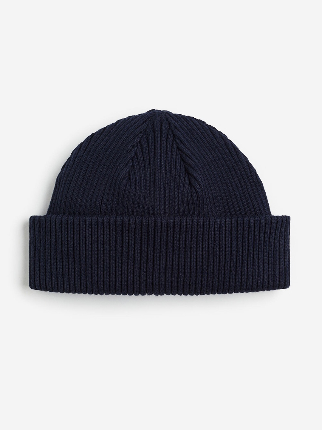 

H&M Men Rib-Knit Hat, Navy blue