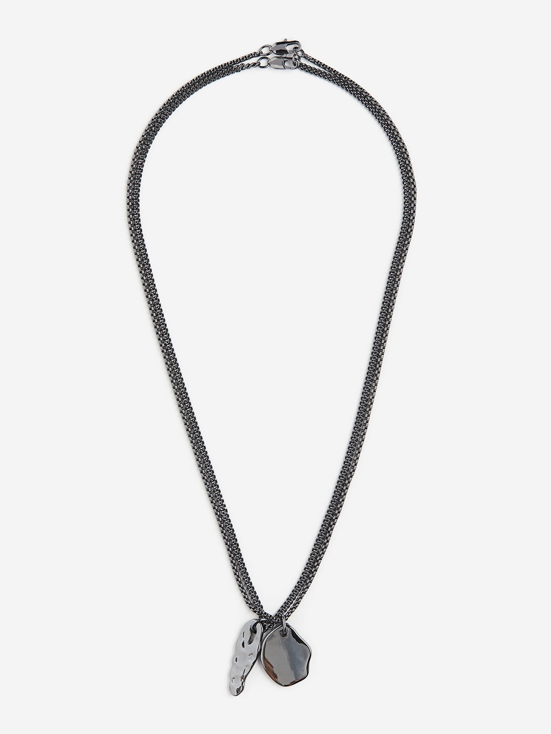 

H&M Men 2-Pack Pendant Necklaces, Black