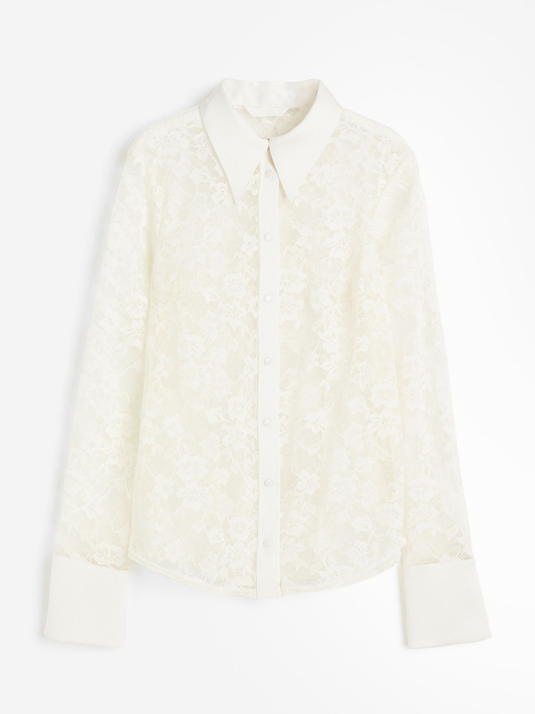 

H&M Women Lace Shirt, White