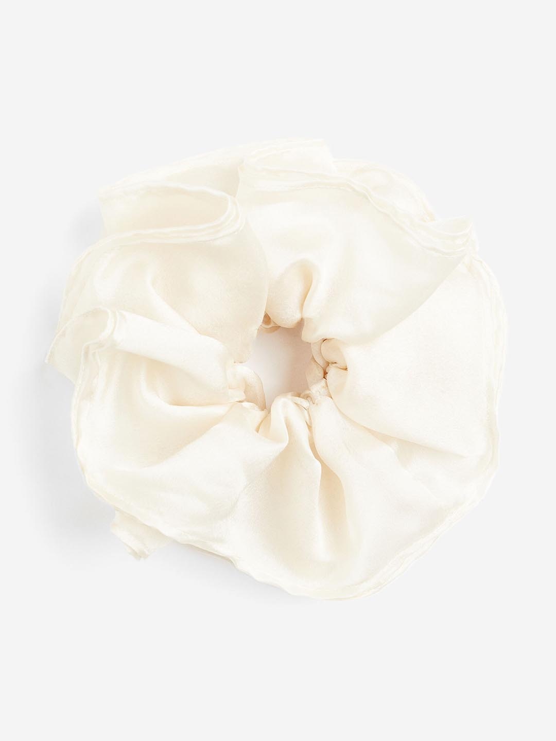 

H&M Frill Scrunchie, White