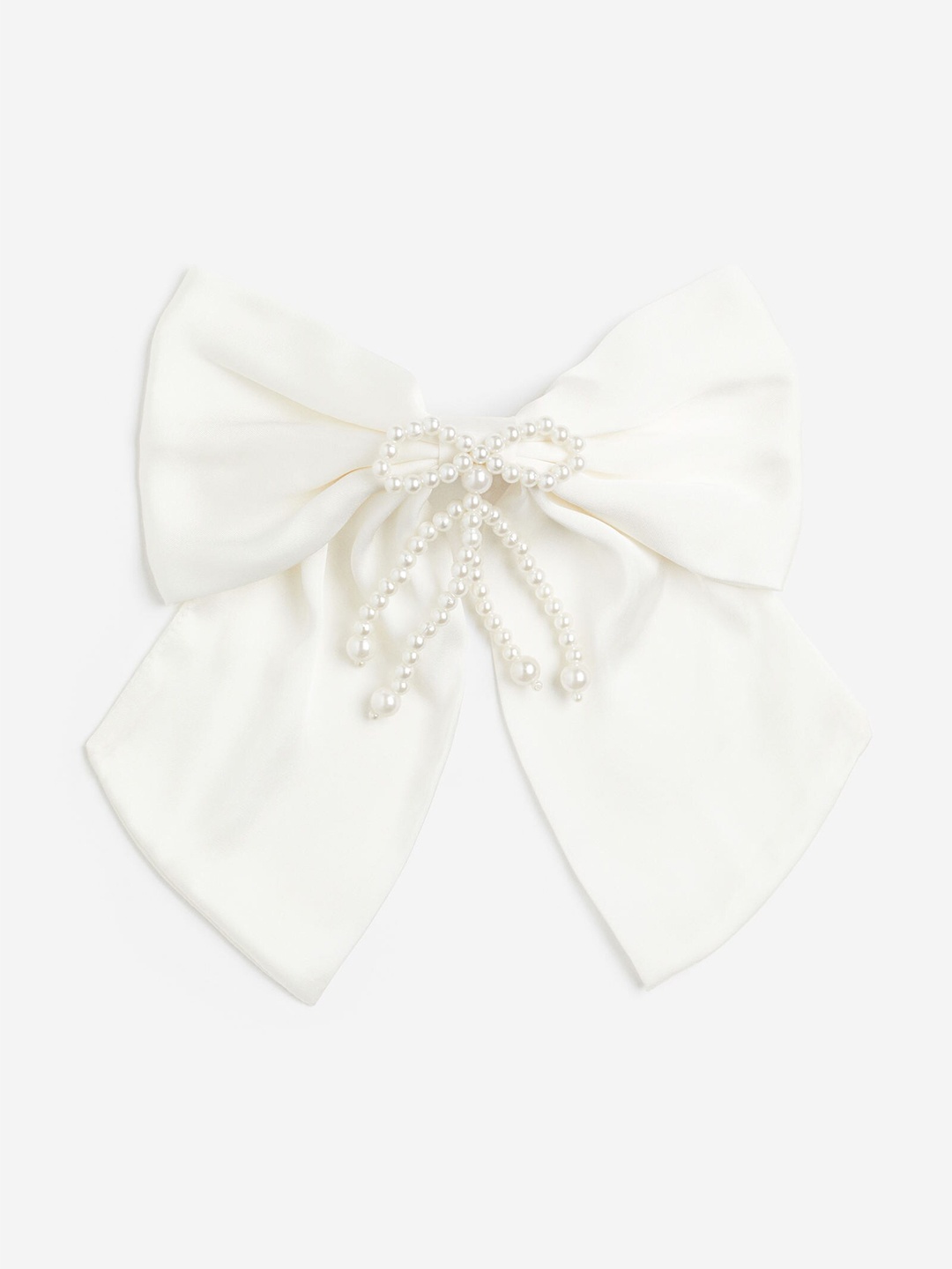 H&M Bow-Decorated Hair Clip, White