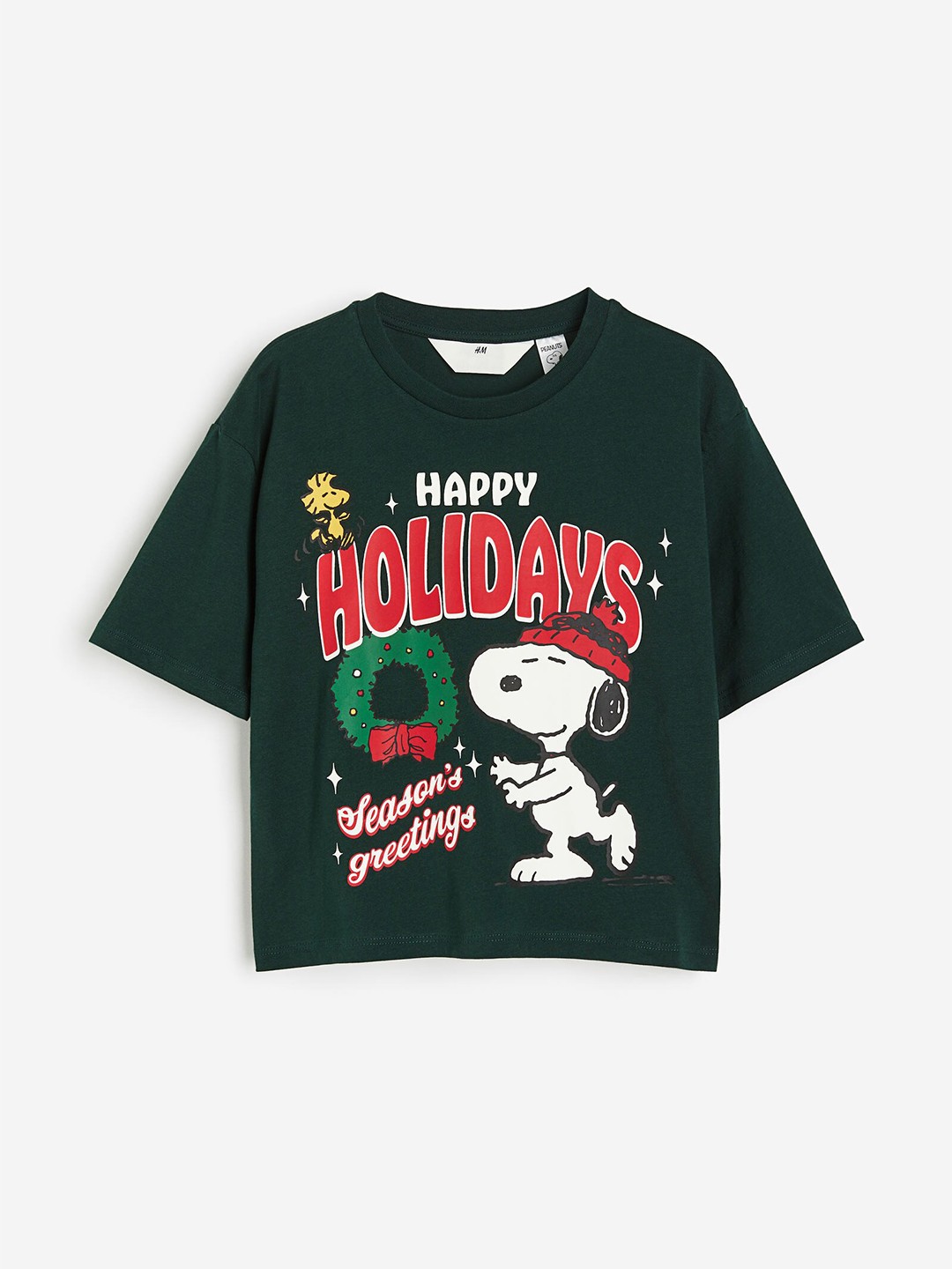 

H&M Girls Printed T-Shirt, Green