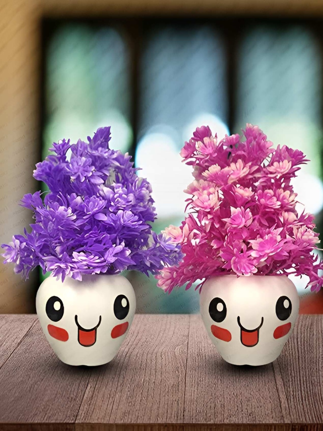 

NEKI Purple & Pink 2 Pieces Artificial plant