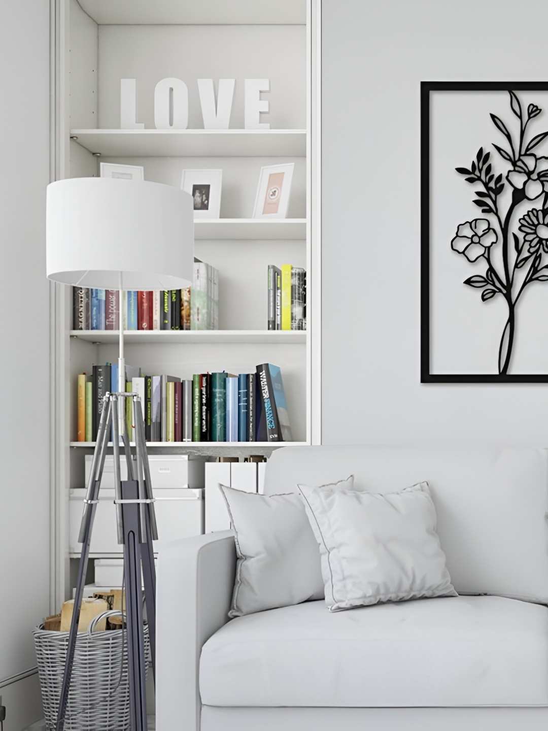

WALLCENTRE Black Flower Metal Wall Decor