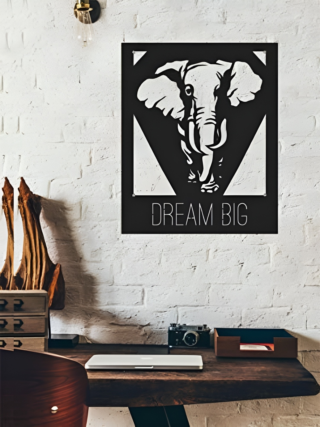 

WALLCENTRE Black Elephant Wall Art