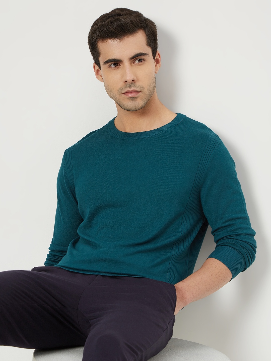 

Mufti Round Neck Slim Fit T-shirt, Green