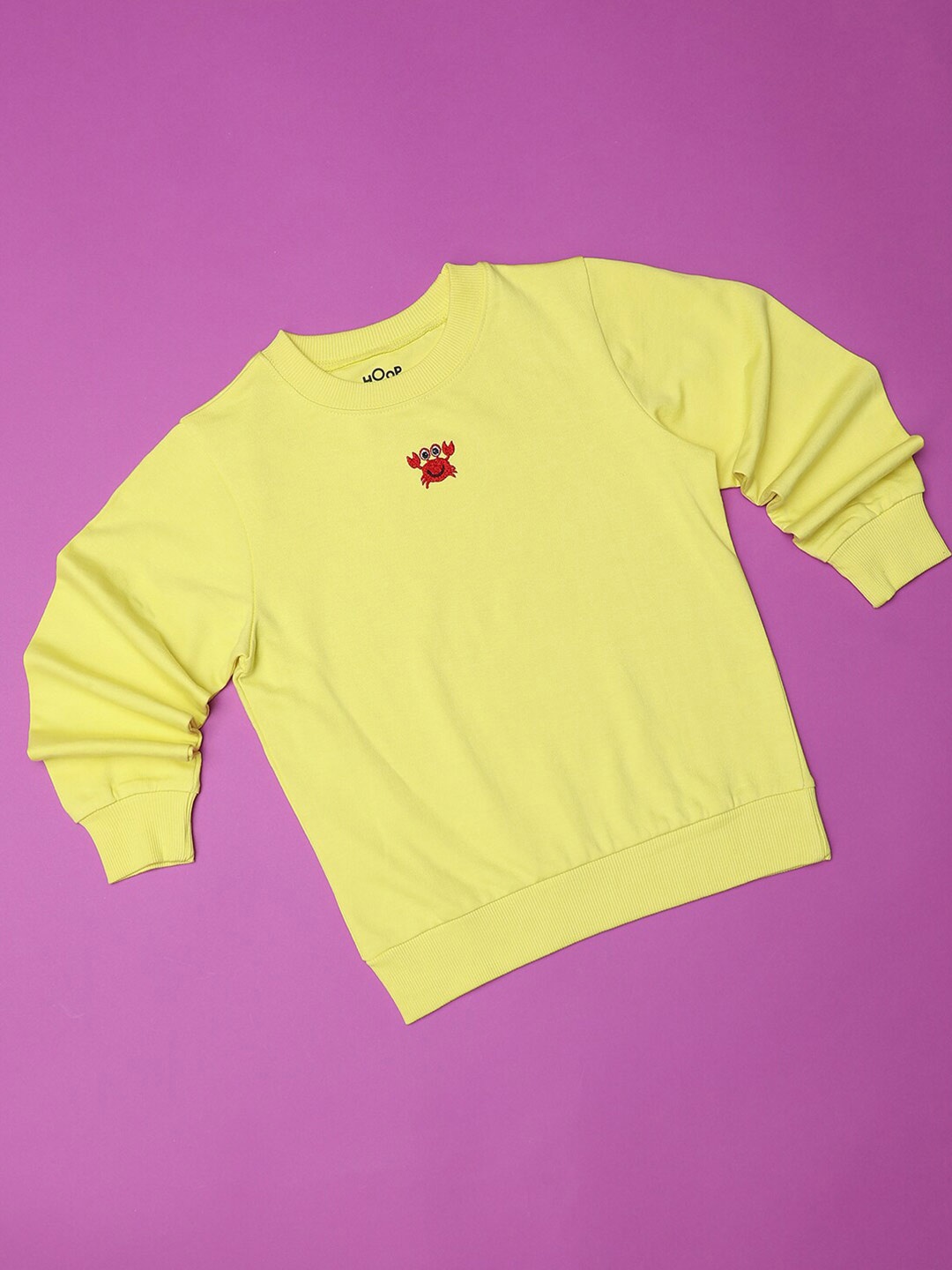 

Hoop Boys Round Neck Cotton Pullover Sweatshirt, Yellow