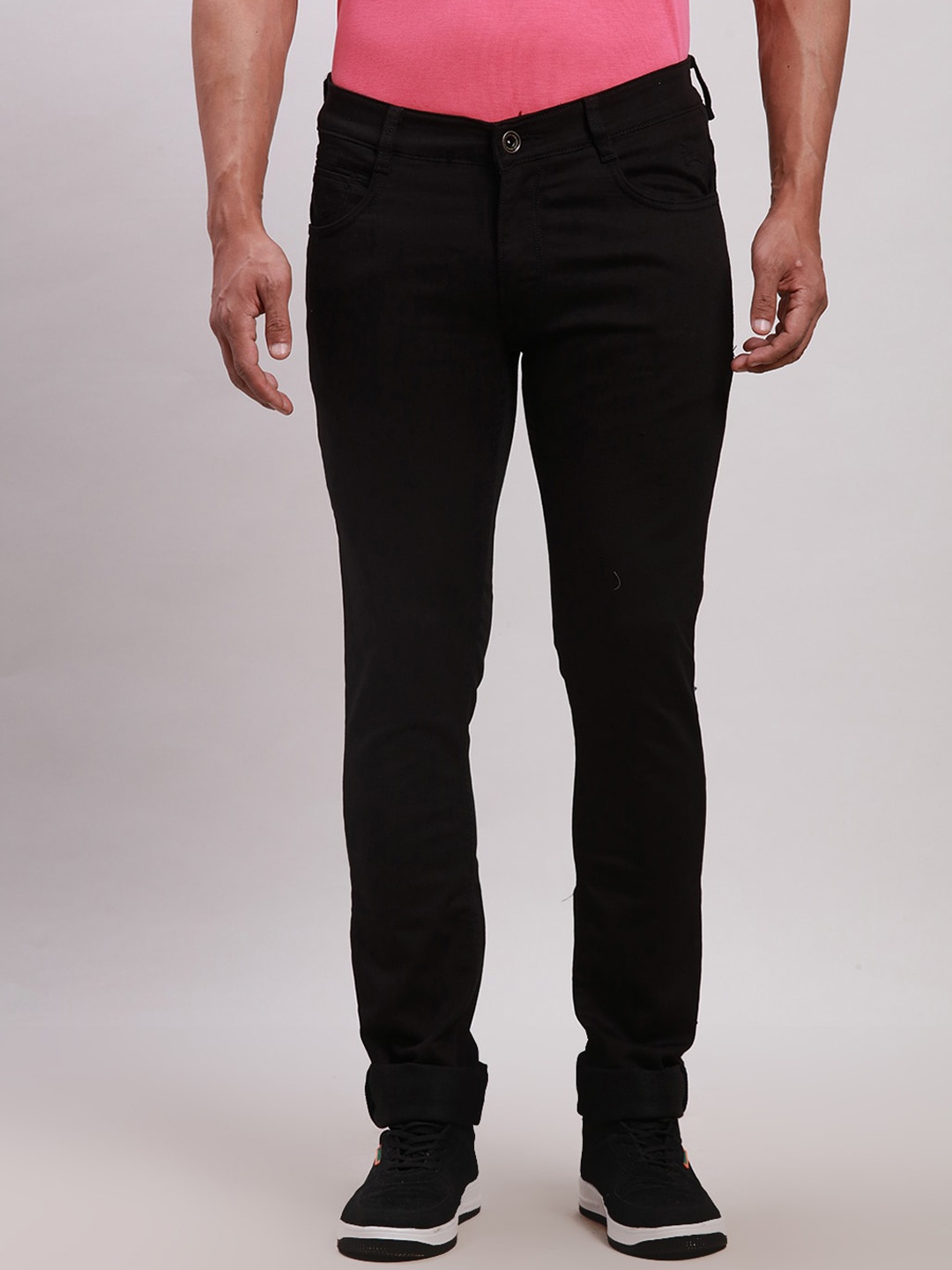 

Parx Men Skinny Fit Clean Look Jeans, Black