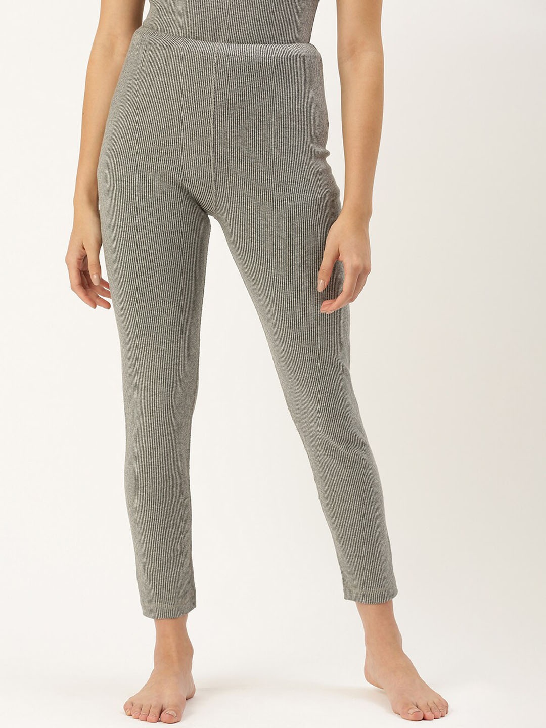

Zoiro High-Rise Trousers, Grey melange