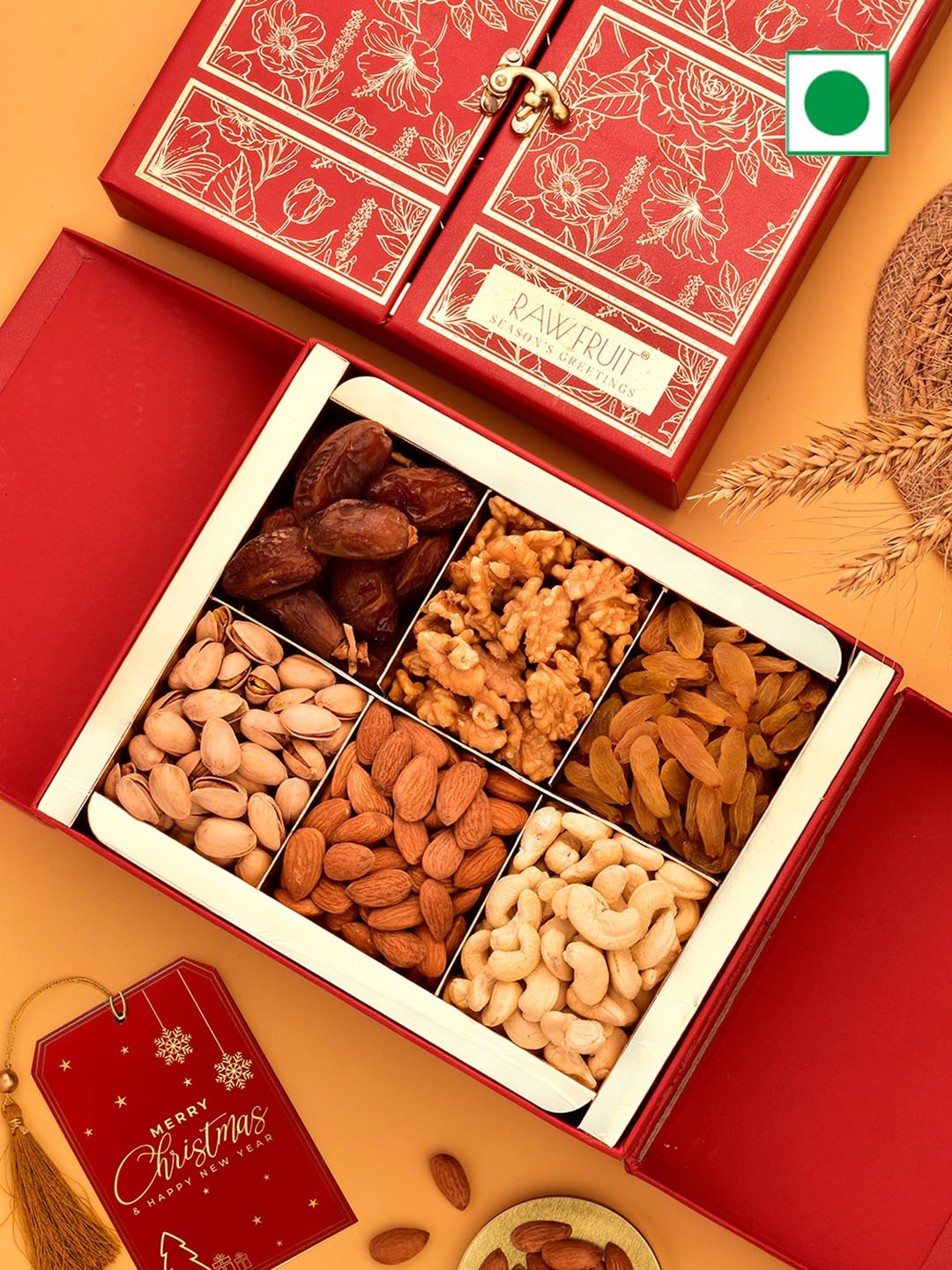 

RawFruit Festive Nuts Galore Gift Set, Red