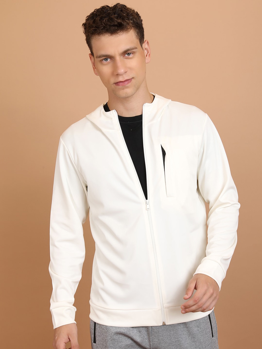 

HIGHLANDER Hooded Bomber Jacket, White