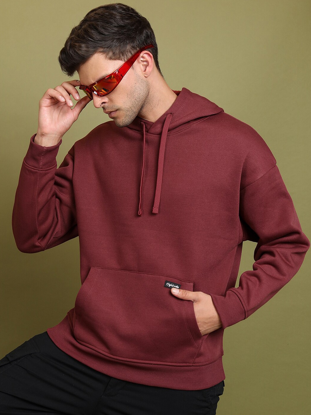 

HIGHLANDER Hooded Long Sleeves Sweatshirt, Magenta