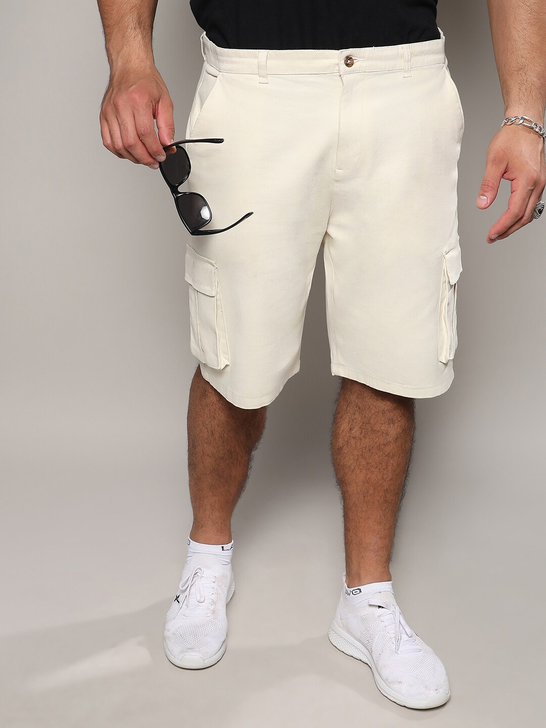 

Instafab Plus Cotton Cargo Shorts, Yellow