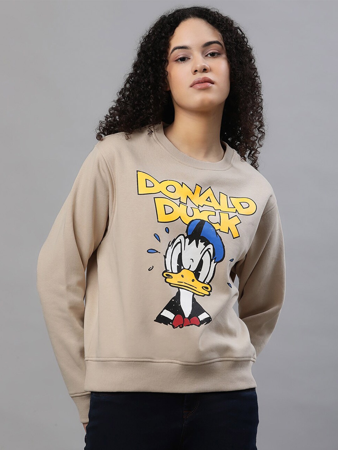

Free Authority Mickey & Friend Printed Pure Cotton Sweatshirts, Beige