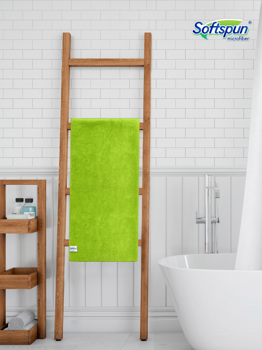 

Softspun Microfiber Green 350 GSM Bath Towel
