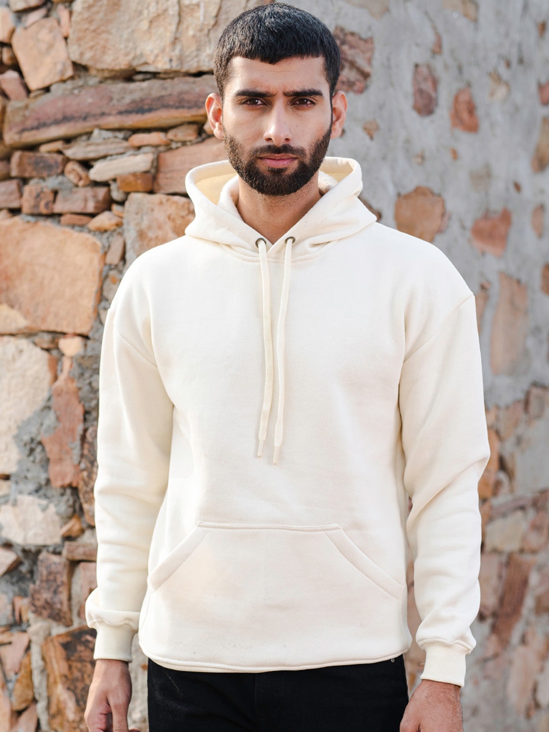

Tistabene Hooded Cotton Pullover Sweatshirt, Off white
