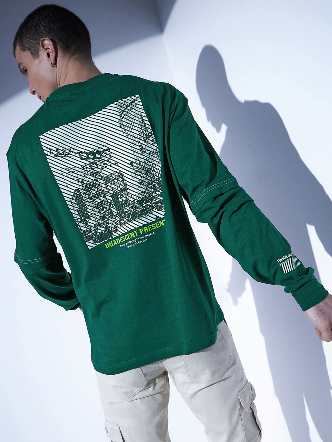

Hubberholme Graphic Printed Cotton T-Shirt, Green
