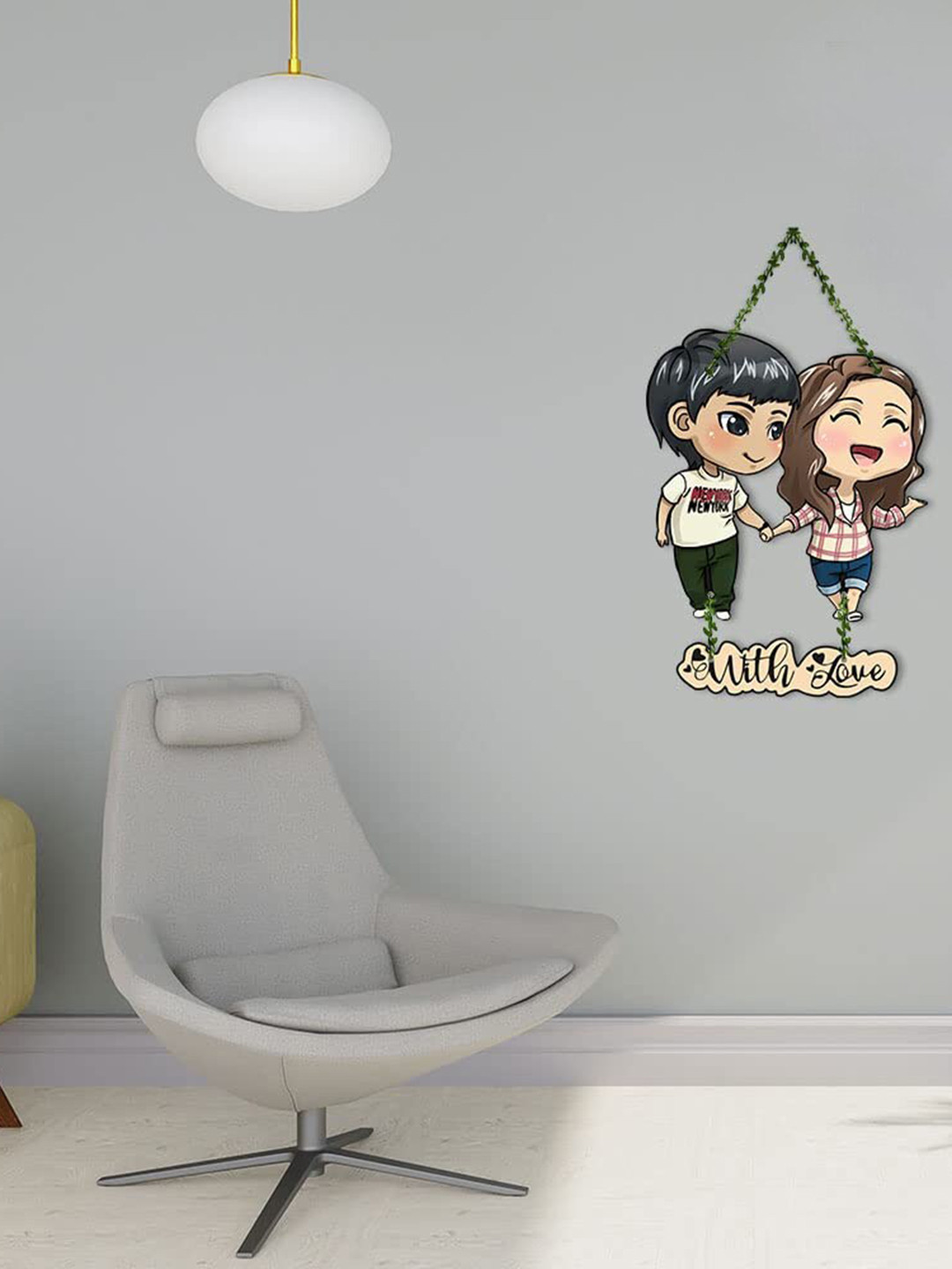 

Kastner Beige & Cream Colored Wood Couple Hanging Wall Decor