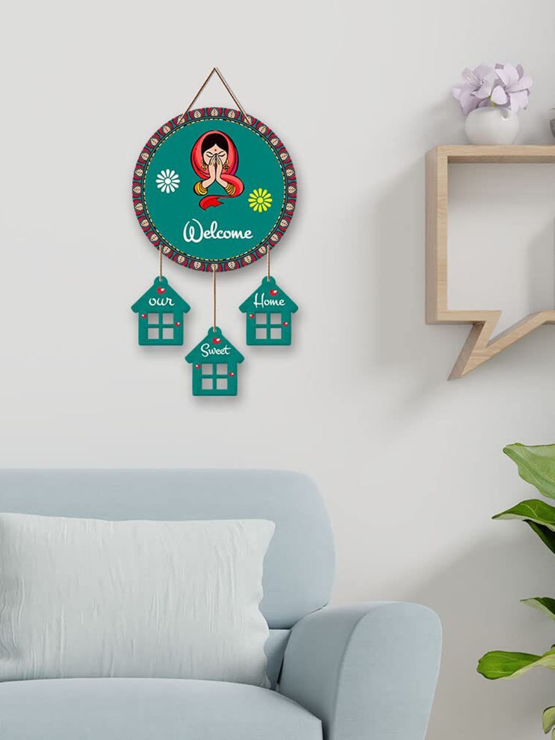 

Kastner Green Printed Wooden Hanging Wall Decor