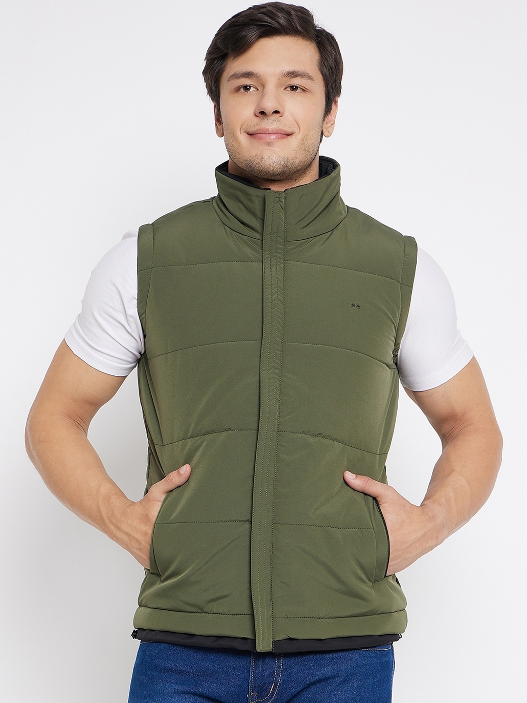 

Okane Lightweight Mock Neck Padded Jacket, Green