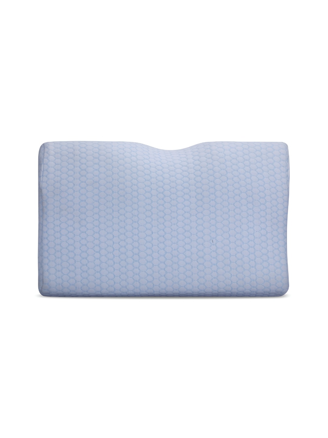 Dormyo White Memory Foam Filled Faux Velvet Breathable Sleep Pillow