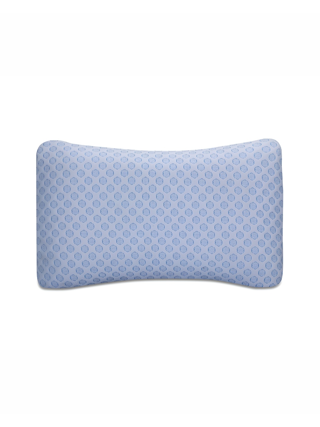 Dormyo White Memory Foam Filled Faux Velvet Breathable Sleep Pillow