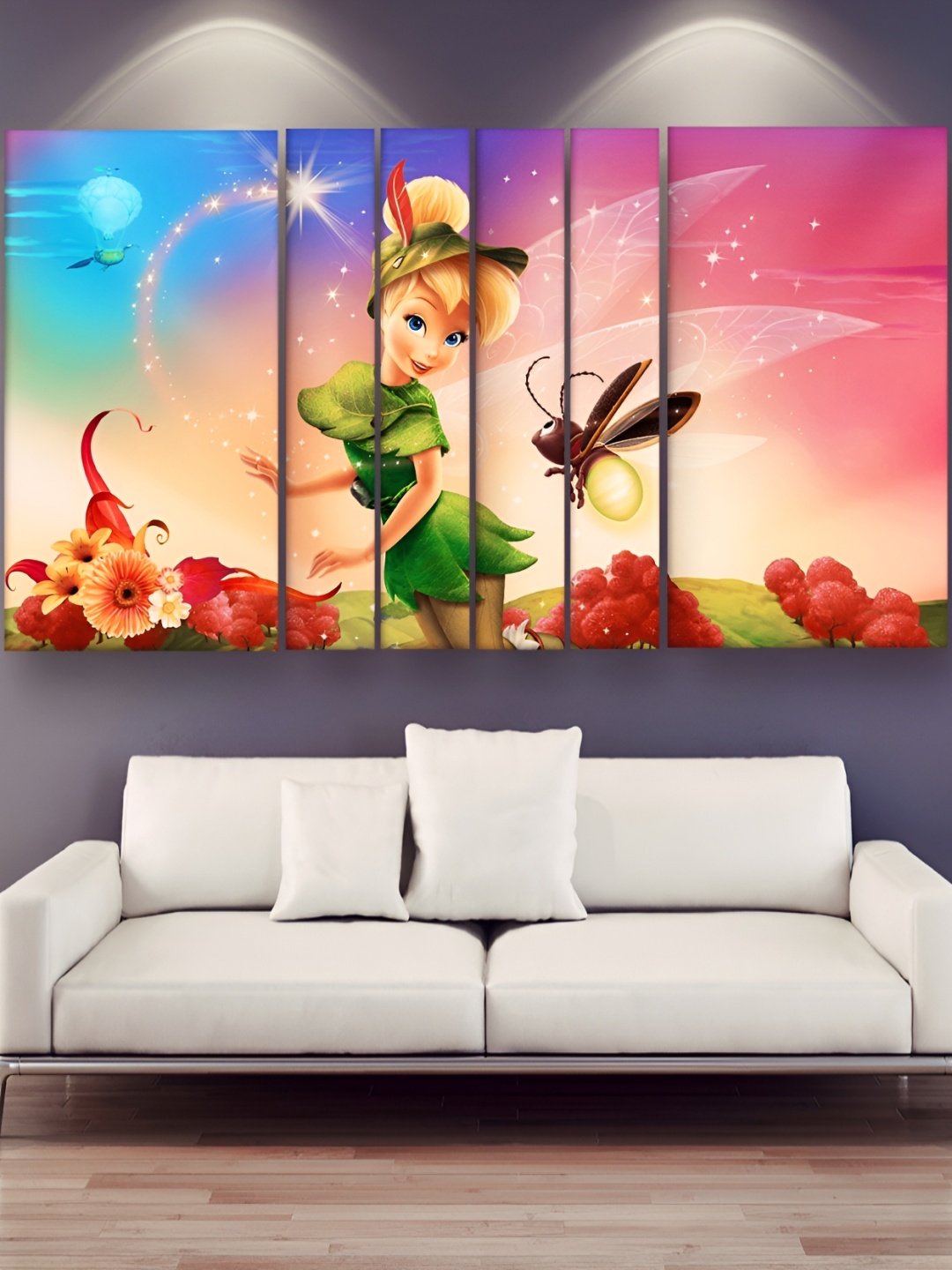 

Casperme Blue & Pink 6 Pieces Wooden Kids Wall Painting