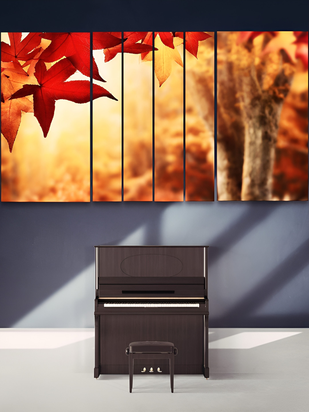 

Casperme Red & Yellow 6 Pieces Wooden Nature Painting Wall Arts