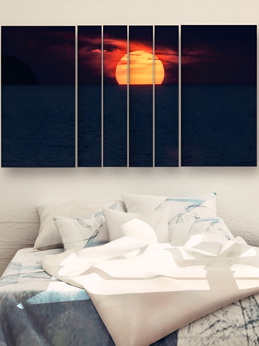 

Casperme Black & Yellow 6 Pieces Wooden Modern Painting Wall Arts