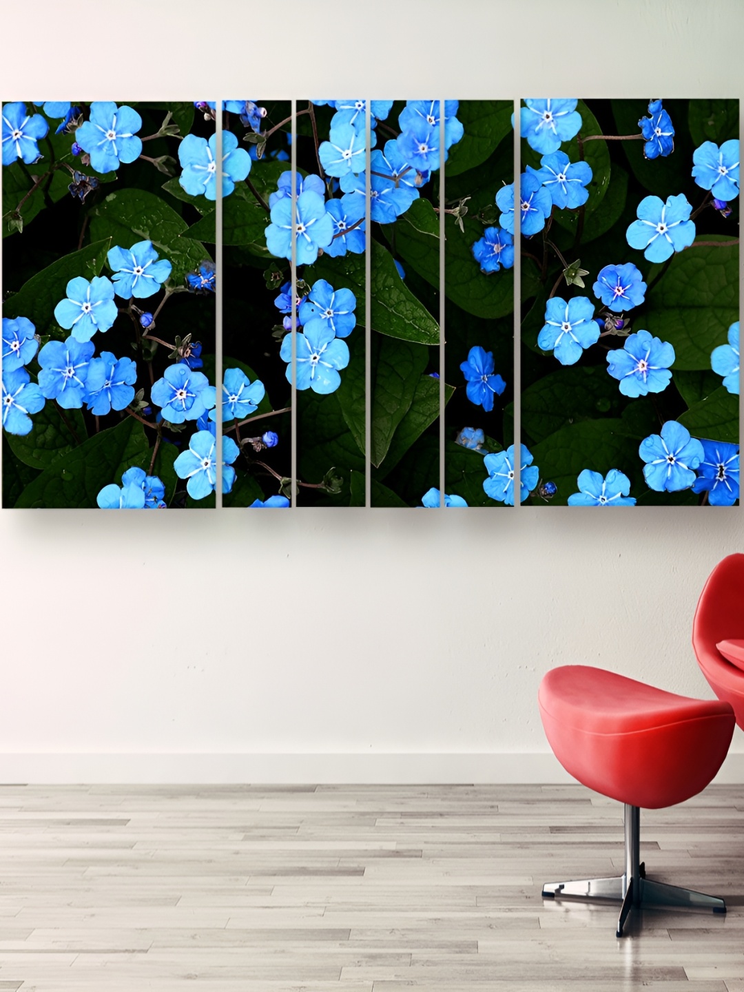 

Casperme Blue & Black 6 Pieces Wooden Nature Art Painting Wall Arts