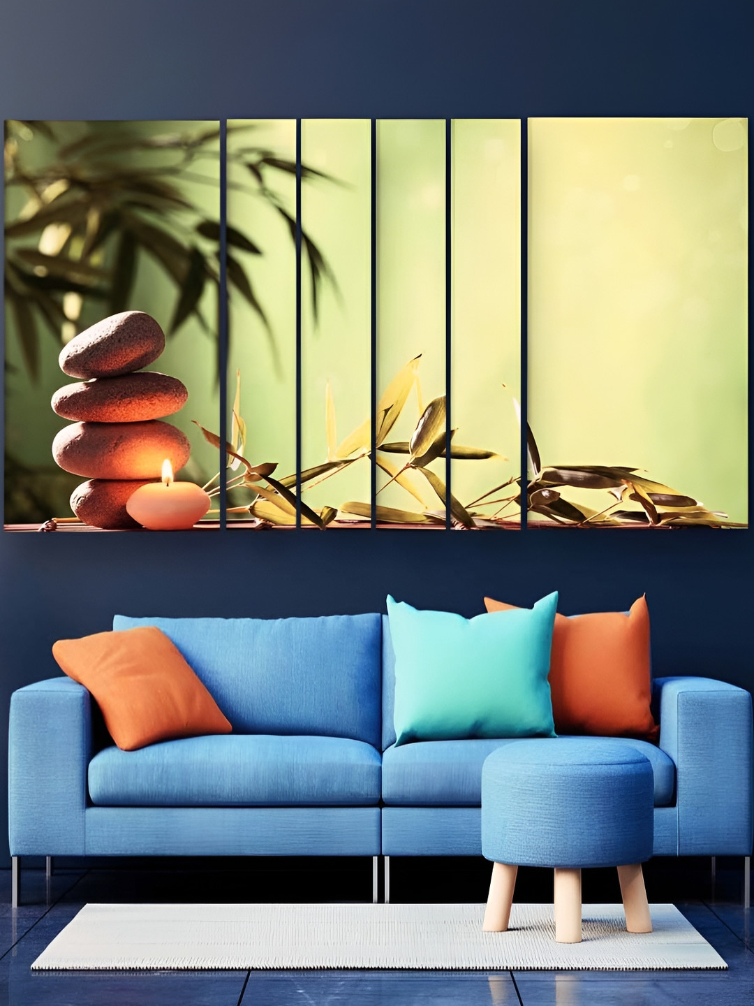 

Casperme Green & Brown 6 Pieces Wooden Modern Art Wall Paintings