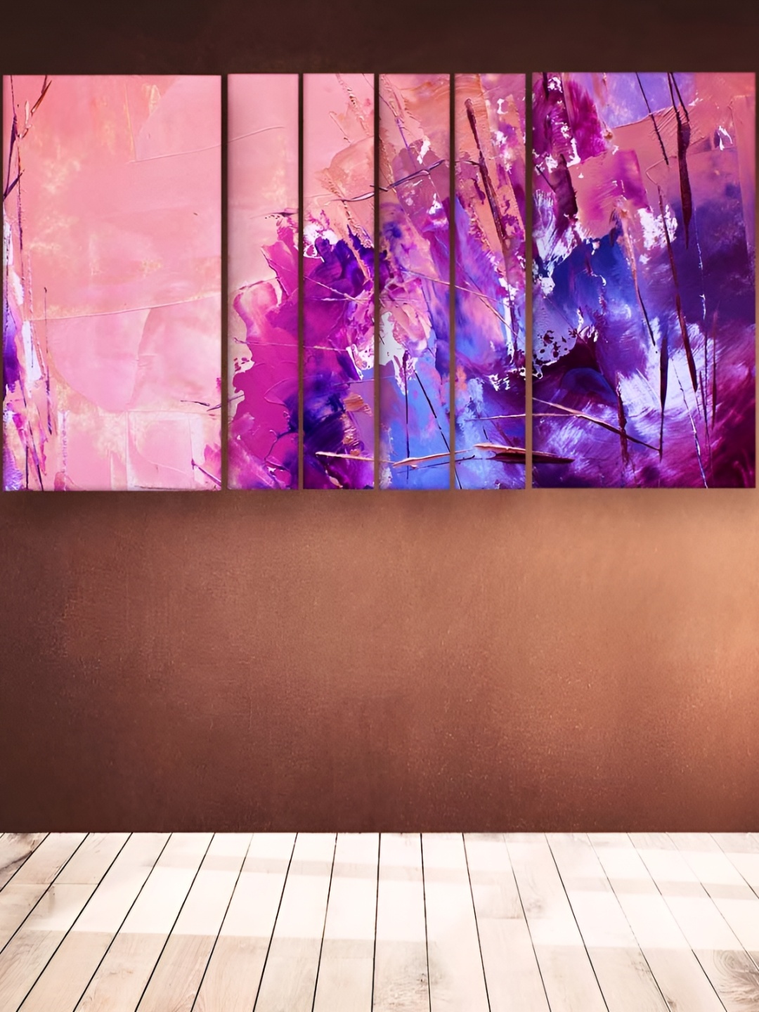 

Casperme Pink & Purple 6 Pieces Wood Abstract Wall Art
