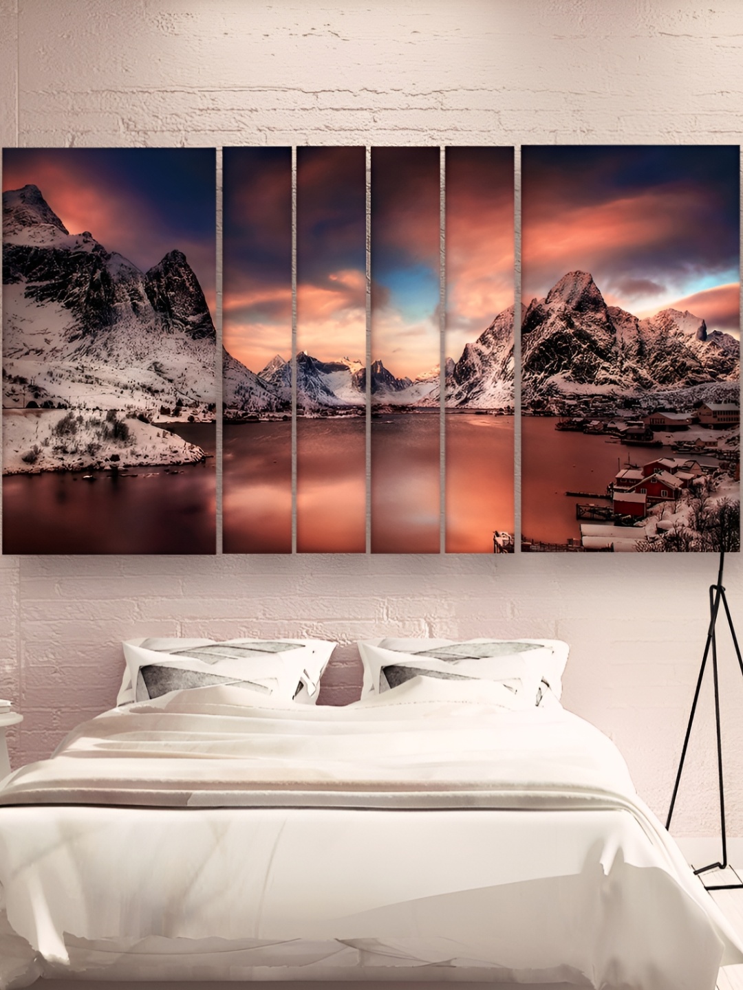 

Casperme Brown & Orange 6 Pieces Wooden Nature Painting Wall Arts