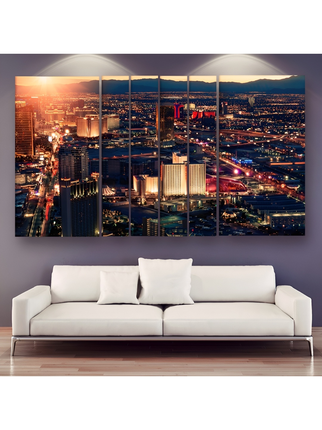 

Casperme Blue & Brown 6 Pieces Wooden Modern Painting Wall Arts