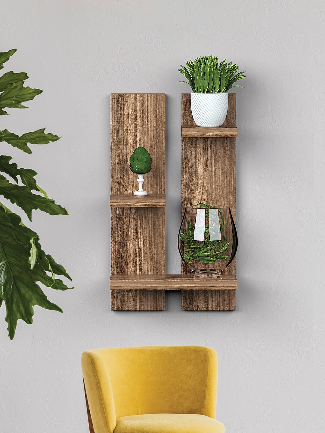 

RANDOM Brown Wooden Wall Shelves