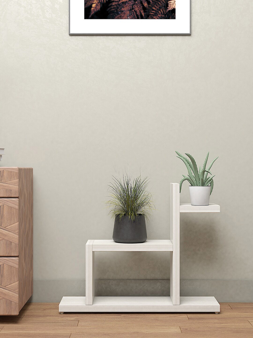 

Random White & Grey Textured Wooden Planters Stand